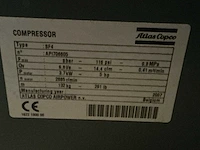 2007 atlas copco sf4 olievrije compressor - afbeelding 3 van  4