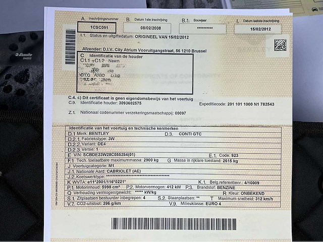 2007 bentley continental gtc 6.0 w12 - belgische wagen - goed onderhouden - afbeelding 69 van  72