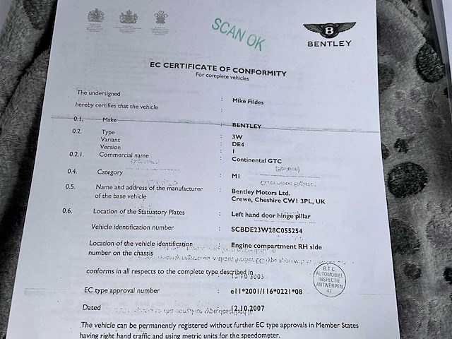 2007 bentley continental gtc 6.0 w12 - belgische wagen - goed onderhouden - afbeelding 70 van  72