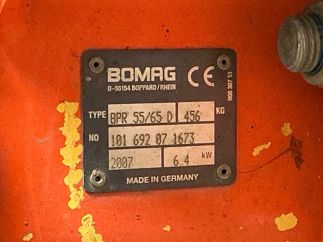 2007 bomag bpr 55/65 d trilplaat - afbeelding 4 van  4