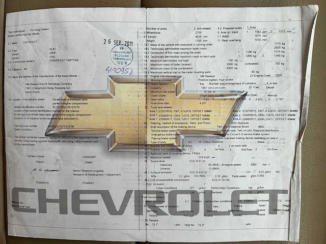 2007 chevrolet captiva personenauto - afbeelding 25 van  31