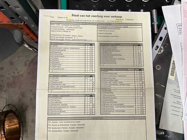 2007 citroën c4 picasso - afbeelding 9 van  17