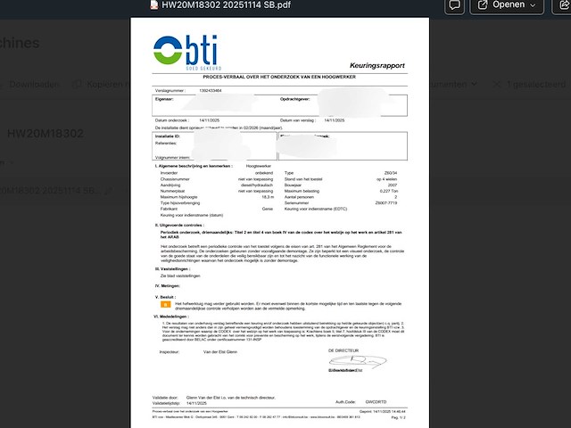 2007 genie z-60/34 - knikarmhoogwerker (zelfrijdend) - afbeelding 21 van  30