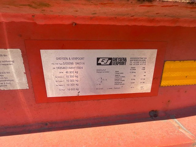 2007 gheysen & verpoort dieplader - afbeelding 6 van  13