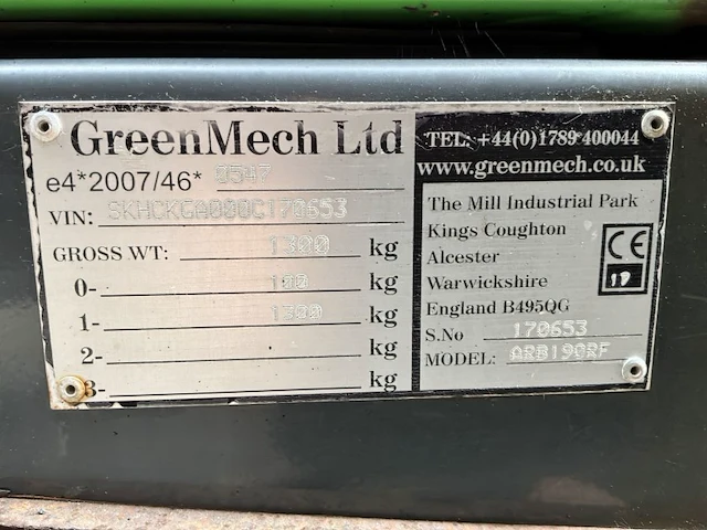 2007 greenmech arb190rf getrokken houthakselaar - afbeelding 8 van  17