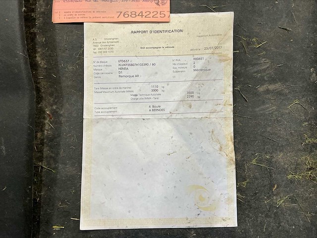 2007 herna dubbelas aanhanger met kiepbak kp3z aanhangwagen - afbeelding 11 van  20
