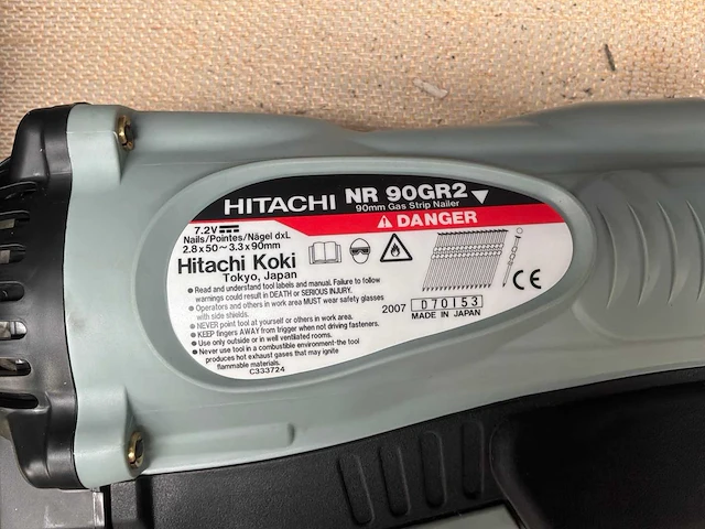 2007 hitachi nr 90gr2 gas-strayspijkerapparaat - afbeelding 3 van  5