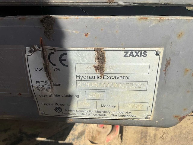 2007 hitachi zaxis zx 135 us rupsgraafmachine - afbeelding 20 van  20