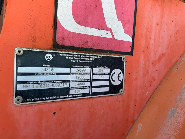 2007 hitachi zw310 bulldozer - afbeelding 5 van  27