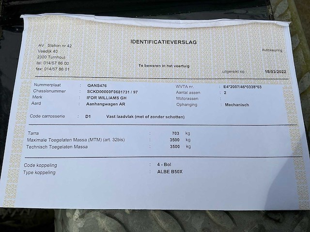 2007 i for williams db 2-assige aanhangwagen - afbeelding 4 van  11