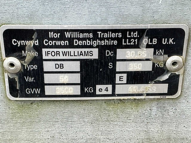 2007 i for williams db 2-assige aanhangwagen - afbeelding 9 van  11