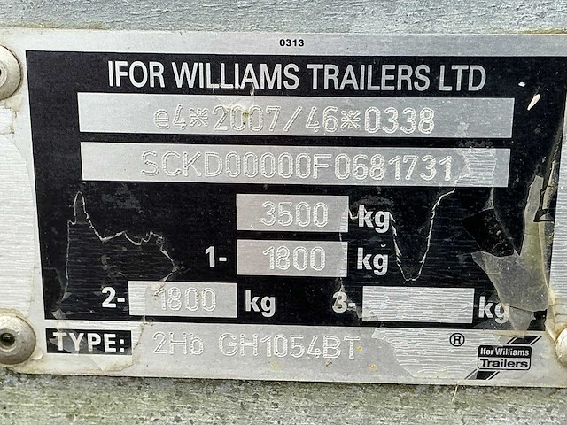 2007 i for williams db 2-assige aanhangwagen - afbeelding 10 van  11