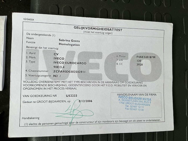 2007 iveco eurocargo vrachtwagen - afbeelding 30 van  37