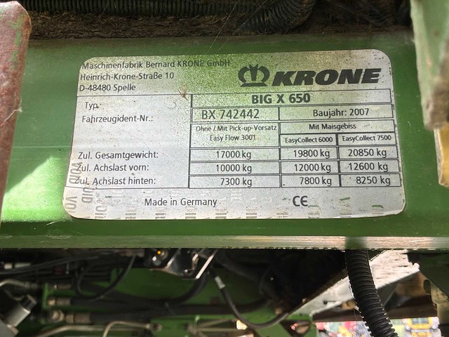 2007 krone big x 650 veldhakselaar - afbeelding 15 van  24