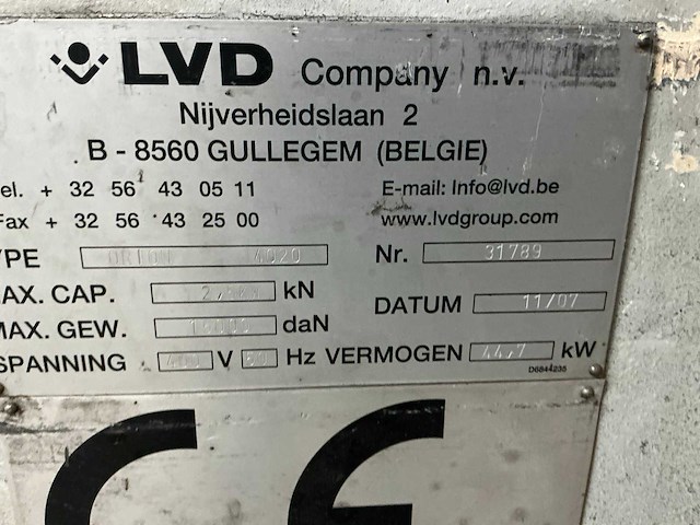 2007 lvd orion 4020 lasersnijmachine - afbeelding 5 van  13