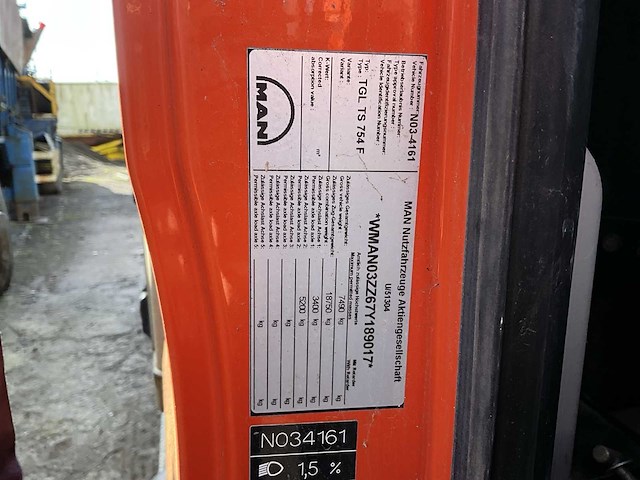 2007 man tgl ts 754 f vrachtwagen - afbeelding 24 van  24