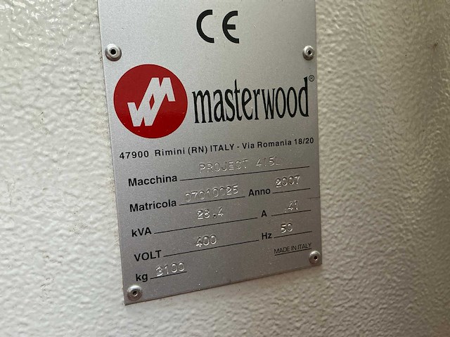2007 masterwood project 415 l - cnc-freesmachine - afbeelding 2 van  10