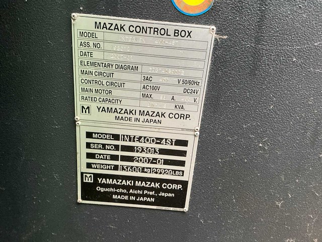2007 mazak integrex 400-iv st cnc-draaibank - afbeelding 9 van  9