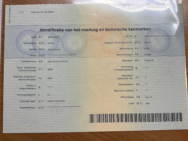 2007 mercedes-benz atego 816 (kort chassis) vrachtwagen - afbeelding 20 van  25