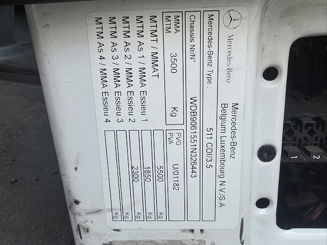 2007 mercedes sprinter 511 cdti 3.5 auto - afbeelding 18 van  26