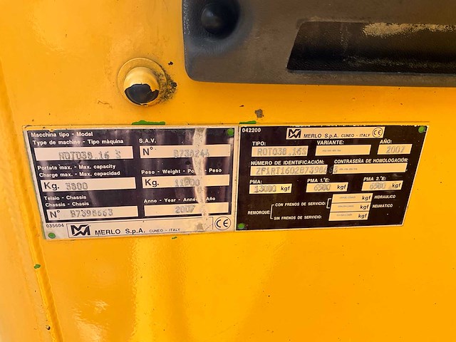 2007 merlo roto 38.16s telescoop - afbeelding 35 van  42