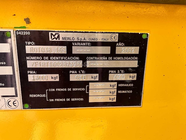 2007 merlo roto 38.16s telescoop - afbeelding 37 van  42