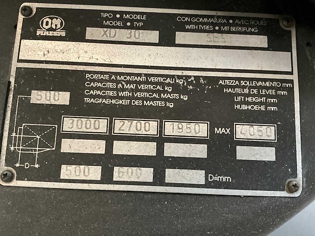 2007 om xd30 vorkheftruck - afbeelding 5 van  13