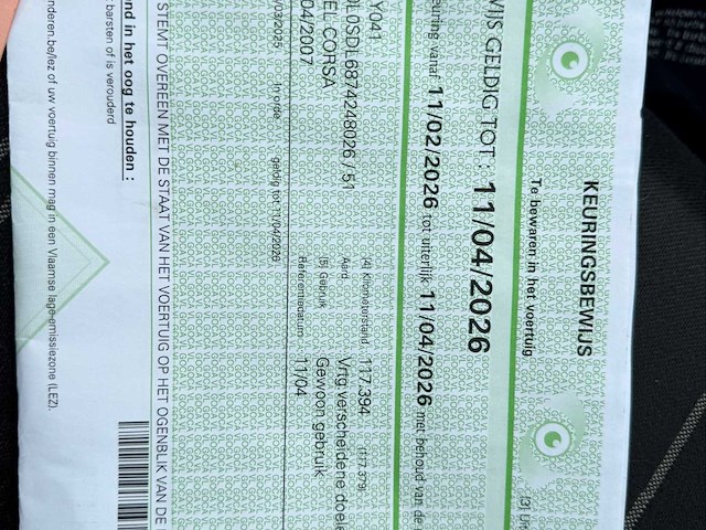 2007 opel corsa personenauto - afbeelding 5 van  11