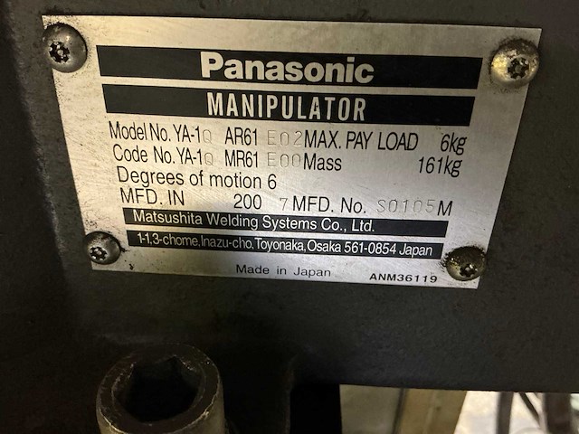 2007 panasonic ya1q ar61 lasrobot - afbeelding 3 van  12