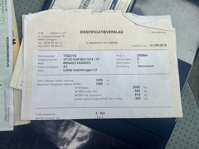 2007 renault kangoo vrieswagen lichte vracht - afbeelding 37 van  43