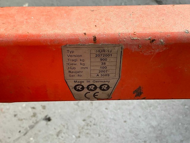 2007 rrr hur-16 hand hydraulische heftransporter - afbeelding 5 van  5