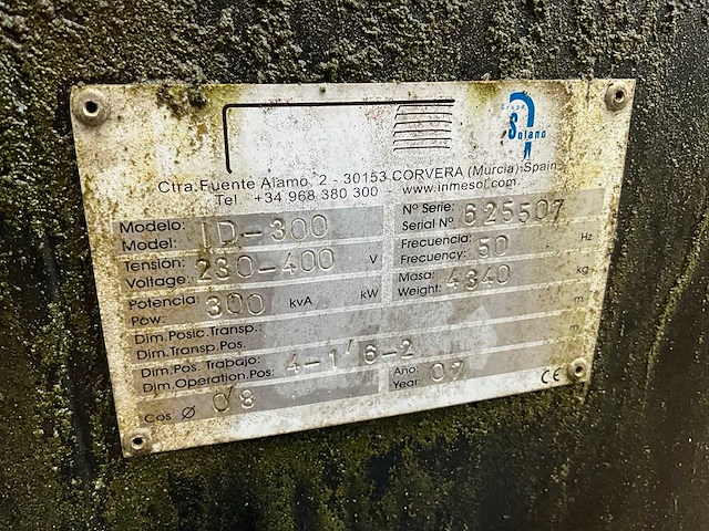 2007 sdmo id300 stroomgenerator voor afbraak - afbeelding 5 van  5