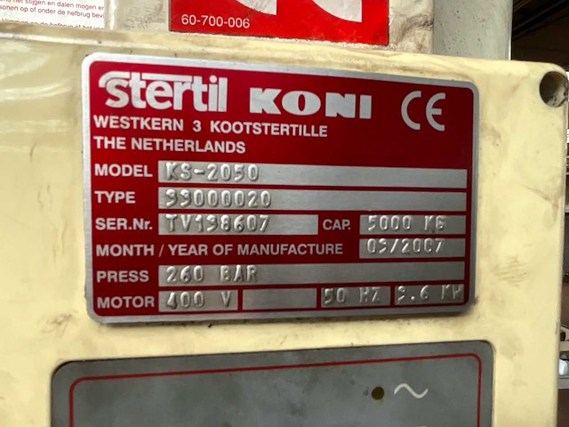 2007 stertil koni st 5000 - 2-koloms of hefbrugsysteem - afbeelding 4 van  4