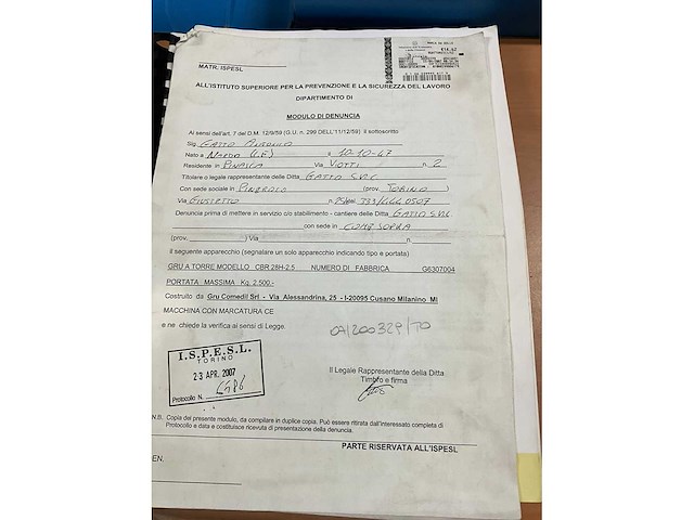 2007 terex/comedil cbr 28h-2.5 torenkraan - afbeelding 27 van  37