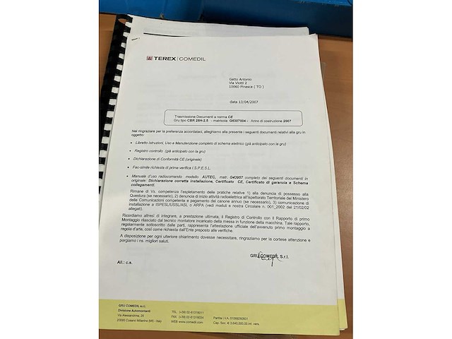 2007 terex/comedil cbr 28h-2.5 torenkraan - afbeelding 28 van  37