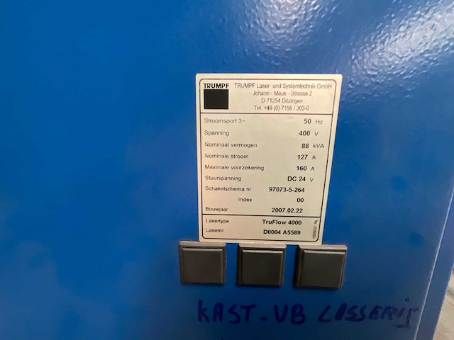 2007 trumpf trulaser 3030 lasersnijmachine - afbeelding 3 van  19