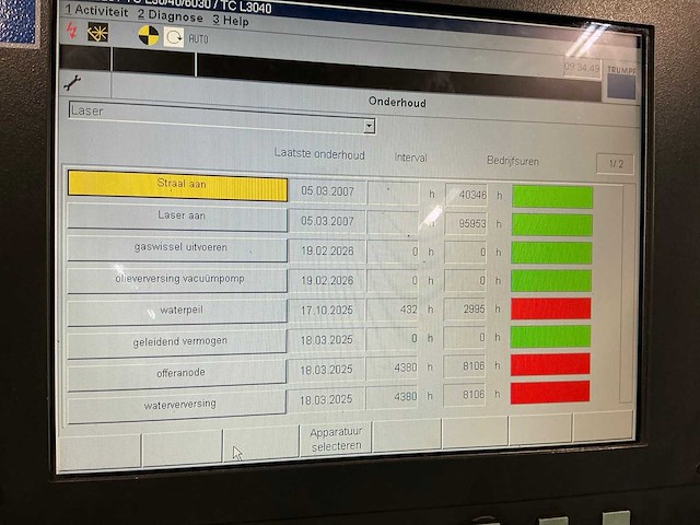 2007 trumpf trulaser 3030 lasersnijmachine - afbeelding 7 van  30
