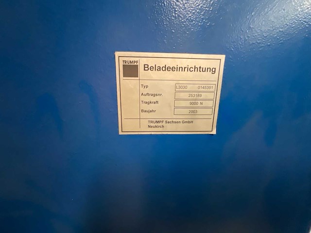 2007 trumpf trulaser 3030 lasersnijmachine - afbeelding 9 van  20
