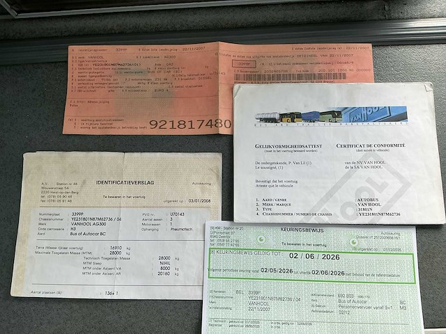 2007 vanhool ag300 autobus - afbeelding 18 van  25