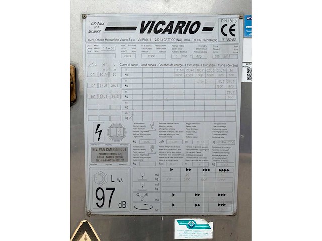 2007 vicario 311-30 mobiele kraan - afbeelding 39 van  53