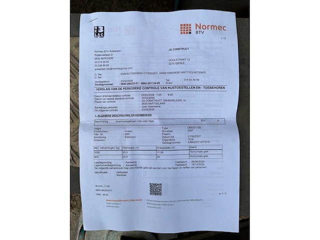 2007 vicario 311-30 mobiele kraan - afbeelding 18 van  22