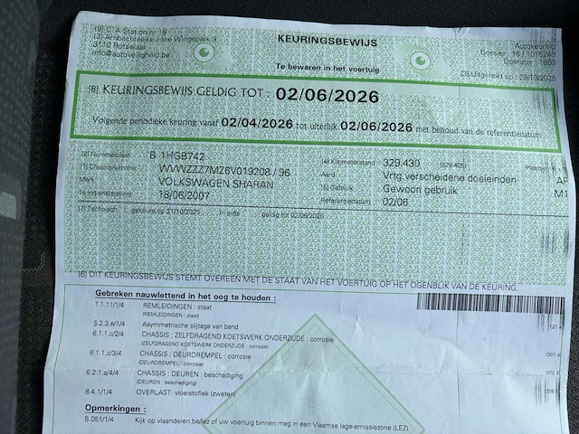 2007 volkswagen sharan personenauto - afbeelding 38 van  39