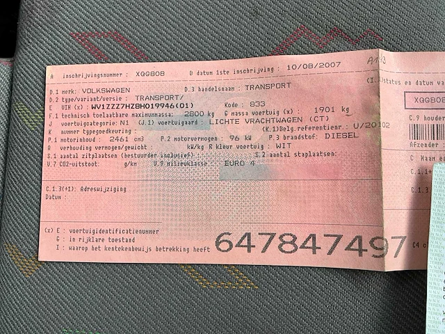 2007 volkswagen transporter - 6 zitplaatsen - bedrijfswagen - afbeelding 20 van  28