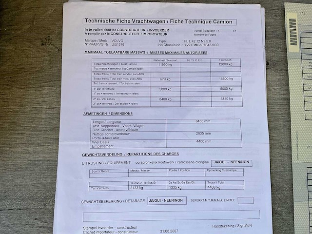 2007 volvo fl l 42 12n2 5.0 vrachtwagen - afbeelding 42 van  46