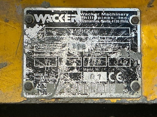 2007 wacker vp1135 aw trilplaat - afbeelding 4 van  4