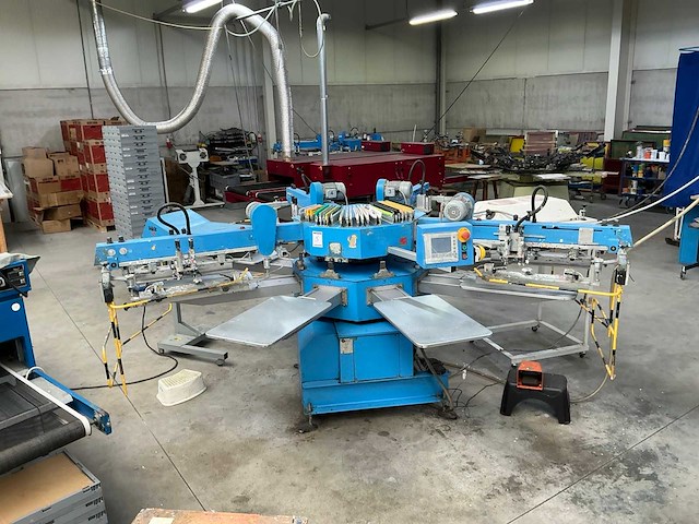 2007 walz easy 4/8 semi-automatische carrouselzeefdrukpersmachine - afbeelding 3 van  10