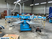 2007 walz easy 4/8 semi-automatische carrouselzeefdrukpersmachine - afbeelding 1 van  10