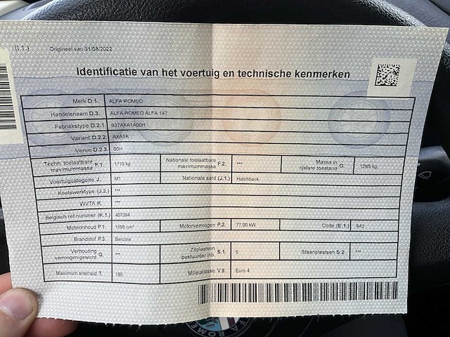 2008 alfa romeo 147 - afbeelding 21 van  30