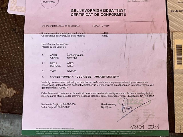 2008 atec b2-2005 aanhangwagen - afbeelding 24 van  30