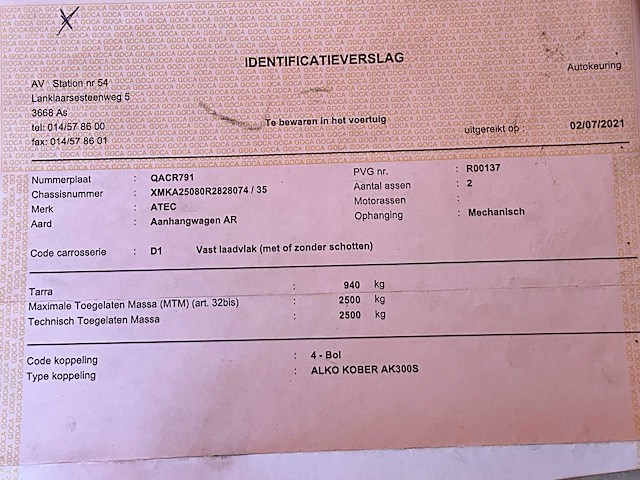 2008 atec b2-2005 aanhangwagen - afbeelding 22 van  30